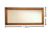 Miroir mural en bois brun - format horizontal HILO