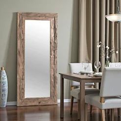 Miroir rectangulaire avec cadre bois recyclé 180 cm DEPOK