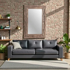 Miroir rectangulaire avec cadre bois recyclé 120 cm DEPOK