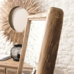 Miroir sur pied en bois de pin recyclé DENVER