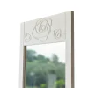 Miroir vertical blanc - motif rose HILO