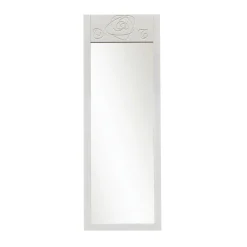 Miroir vertical blanc - motif rose HILO