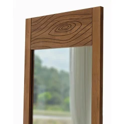 Miroir vertical en bois brun - motif tronc d'arbre HILO