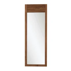 Miroir vertical en bois brun - motif tronc d'arbre HILO