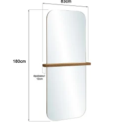 Miroir 83x180cm en bois de teck recyclé SWING