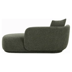 Méridienne verte design organique et coussin assorti NAMSOS