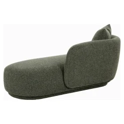 Méridienne verte design organique et coussin assorti NAMSOS