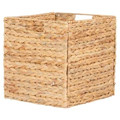 Panier de rangement pliant en jacynthe d'eau 30 cm