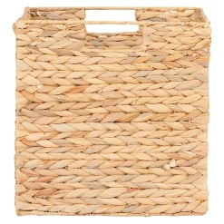 Panier de rangement pliant en jacynthe d'eau 30 cm