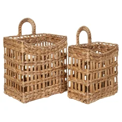 Panier de rangement à suspendre en jacinthe d'eau (lot de 2)