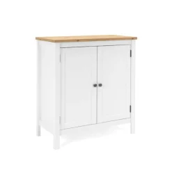 Petit buffet blanc 2 portes à encadrement VENZA
