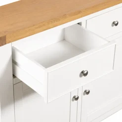 Petit buffet blanc 2 portes style bord de mer VELIA