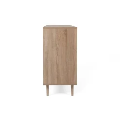 Petit buffet bohème 2 portes effet rotin SONA