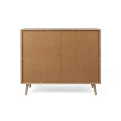 Petit buffet bohème 2 portes effet rotin SONA