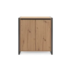 Petit buffet campagne 2 portes effet chêne ALVA
