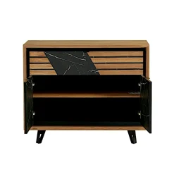 Petit buffet design en bois de chêne finition miel ESSEN