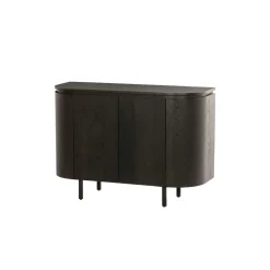 Petit buffet design en chêne brun 2 portes LOREN