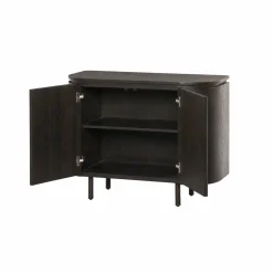 Petit buffet design en chêne brun 2 portes LOREN