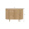 Petit buffet design en chêne clair 2 portes LOREN
