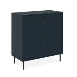 Petit buffet moderne bleu sombre 2 portes RAVEN