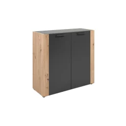 Petit buffet 2 portes gris foncé ALVA