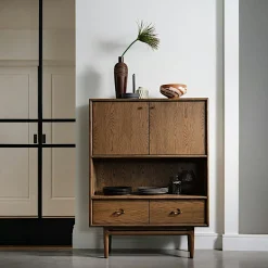 Petit buffet vintage en bois de chêne BRADFORD