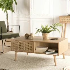 Petite table basse avec cannage ALGA