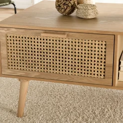 Petite table basse avec cannage ALGA