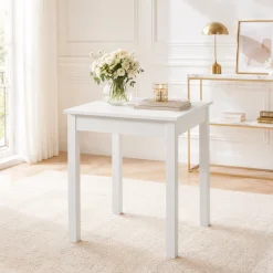 Petite table cuisine blanche moderne 60 cm ALVA