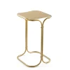 Petite table d'appoint dorée carrée - finition mate JENA