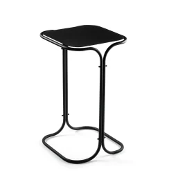 Petite table d'appoint noire carrée - finition mate JENA