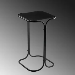 Petite table d'appoint noire carrée - finition mate JENA