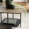 Petite table de salon carrée angles arrondis LANDAISE