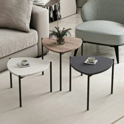 Petite table gigogne moderne 3 couleurs (lot de 3) JENA