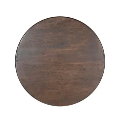 Petite table ronde bois foncé pied bouteille ALMA