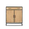 Petit meuble d'entrée en bois clair 2 portes RIVANO