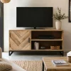 Petit meuble TV bois de manguier 1 porte BRIX