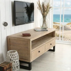 Petit meuble tv en bois recyclé AUCKLAND