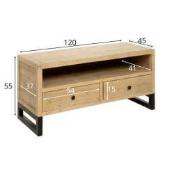 Petit meuble tv en bois recyclé AUCKLAND