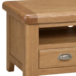 Petit meuble TV en chêne 1 tiroir 1 niche VALMONT