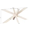 Pied de table mikado en métal sable pour tables rectangulaires / ovales de 200 à 240 cm RALF