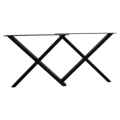 Pied métal noir en X pour table à manger