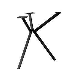 Pieds de table en métal noir pour table rectangulaire (lot de 2) RALF