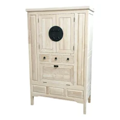 Placard Bar chinois Hévéa massif 170cm MAORI