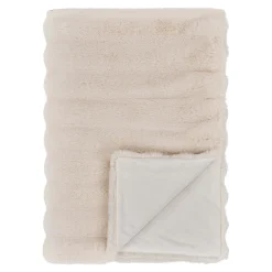 Plaid fausse fourrure blanc - esprit cocooning FALLON