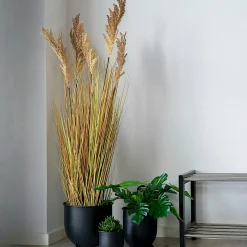 Plante artificielle graminée en pot H 110 cm