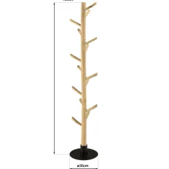 Porte-manteau arbre teck naturel MANAK