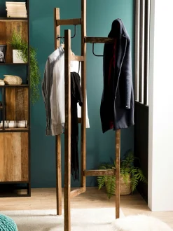 Portemanteau bois de teck recyclé SWING