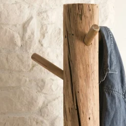 Portemanteau en bois de pin recyclé DENVER