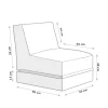 Pouf bain de soleil extérieur noir ARTA